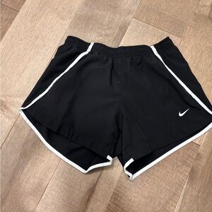 Nike Black Dri-FIT Athletic Shorts with White Accent